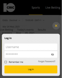 10cric login India