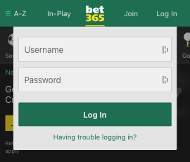 bet365 account login