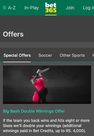 bet365 big bash