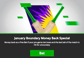 Betway January Boundary Money Back Special