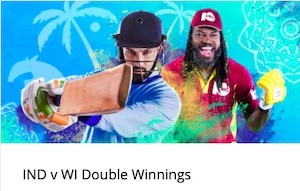 10cric IND Vs WI Double Winnings