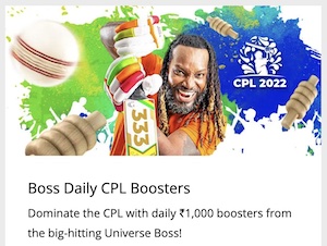 10cric boss daily CPL boosters