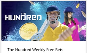 10cric the hundred weekly free bets