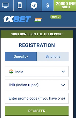 1xbet registration