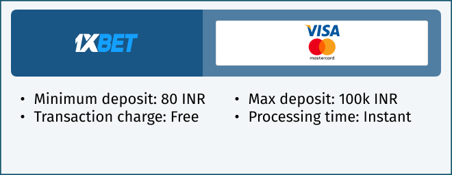 1xbet credit card payments