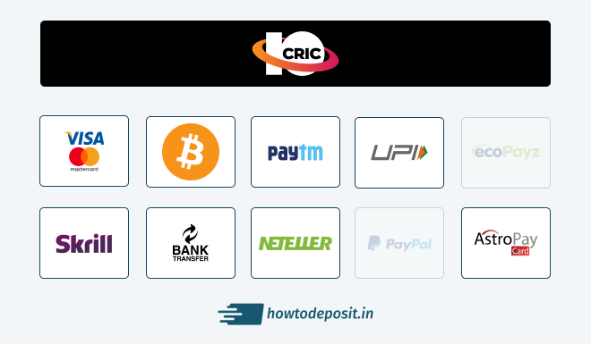 10cric deposit options