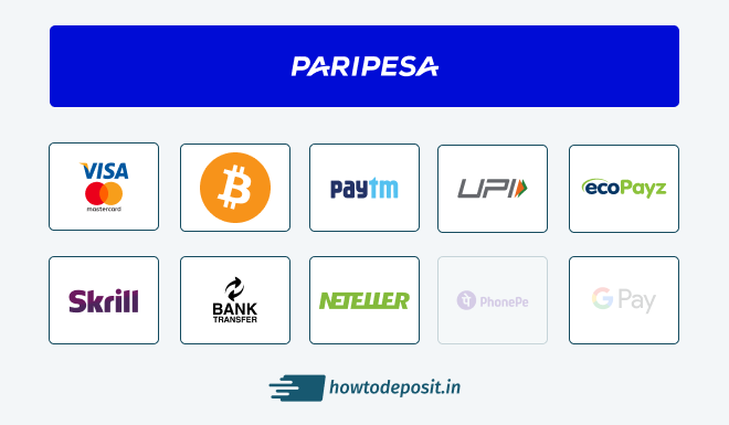 paripesa deposit options