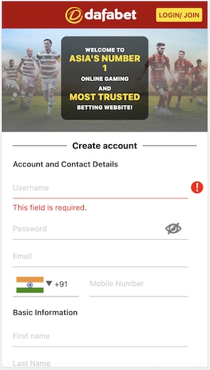 dafabet verification process