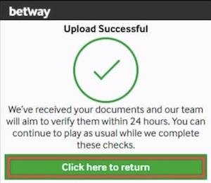 betway payment verification