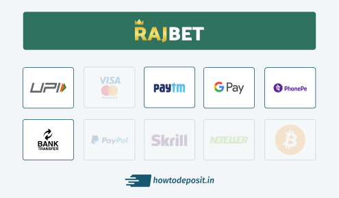 rajbet deposit methods upi, paytm, google pay, phonepe, bank transfer